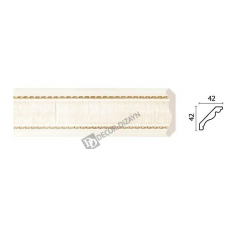 Карниз малый Decor Dizayn 174-6 Полистирол 2400*42*42 мм